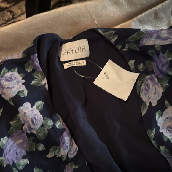 SAYLOR NEW Size S SAYLOR Merritt Dress Multi Floral Blue REVOLVE MSRP $242 - Picture 4 of 6